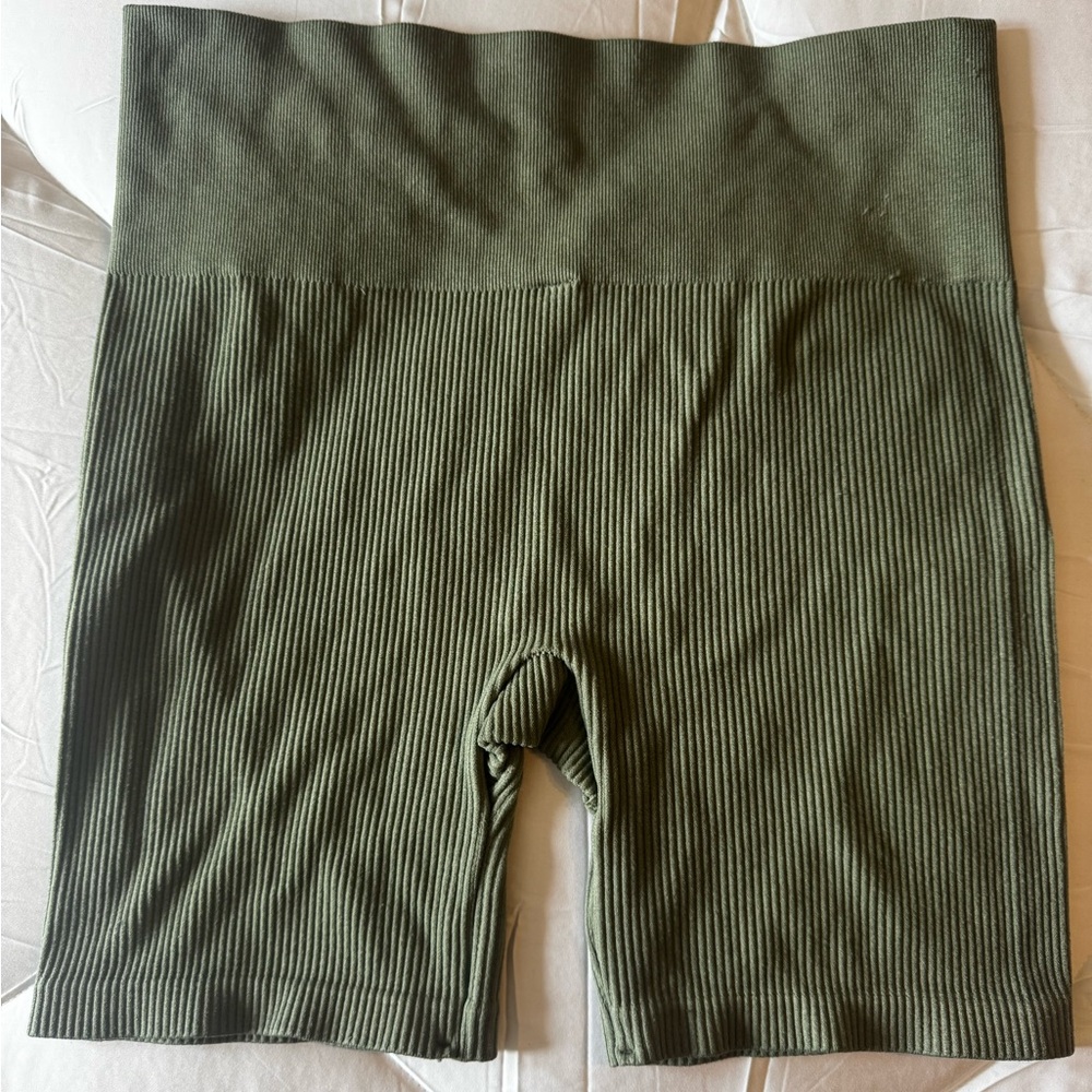 Stradivarius Olive Green Shorts